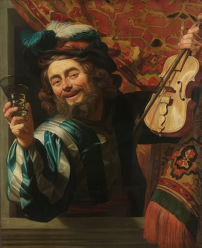 The Merry Fiddler. 1623 by Gerrit van Honthorst