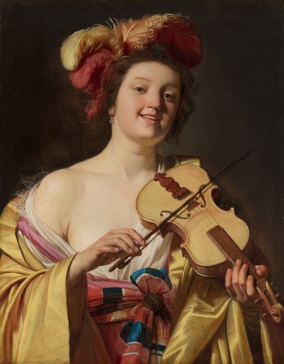 The Violin Player by Gerrit van Honthorst