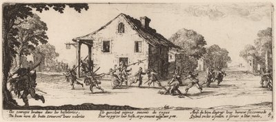 Scene of Pillage by Gerrit van Schagen after Jacques Callot