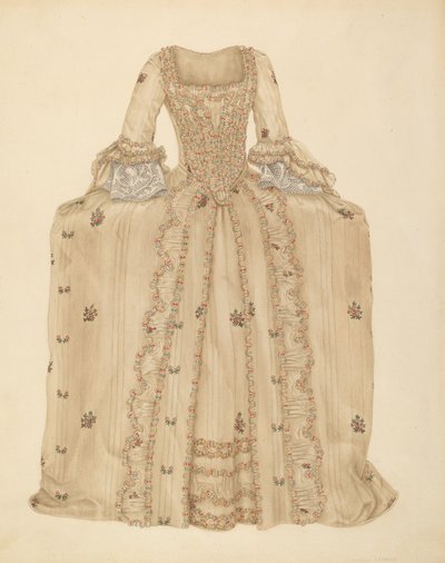 Brocaded Silk Dress by Gertrude Lemberg