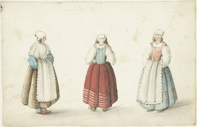 Three Standing Women by Gesina ter Borch