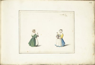 Two Girls with a Doll by Gesina ter Borch