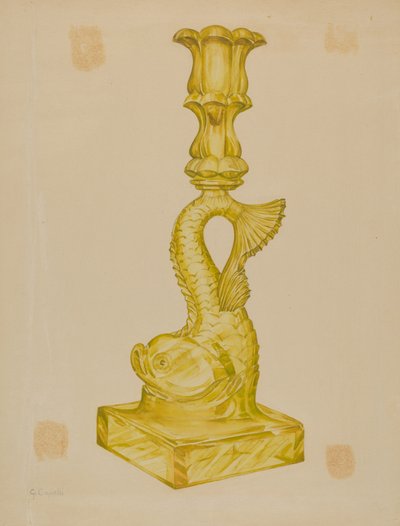Dolphin Candlestick by Giacinto Capelli