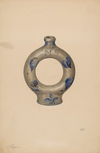 Ring Bottle, c. 1940 by Giacinto Capelli