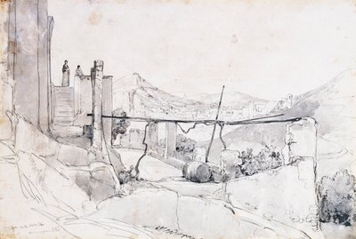Capri from steps to Anacapri by Giacinto Gigante