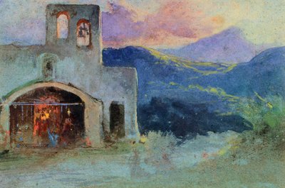 Country Church Near Cava by Giacinto Gigante