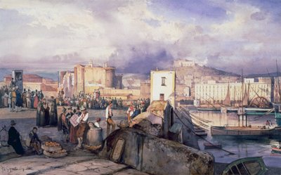 Naples Dock by Giacinto Gigante
