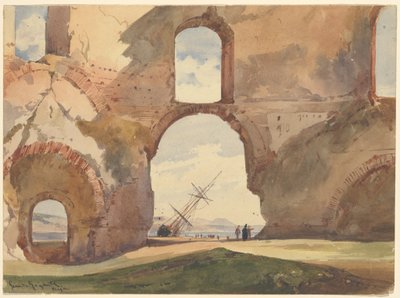 View through the Temple of Venus, Baia by Giacinto Gigante