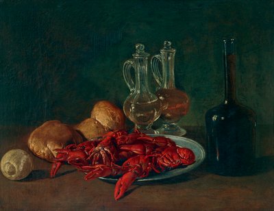Shrimps on a plate by Giacomo Ceruti