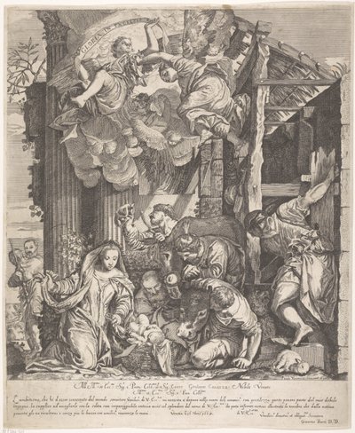 Adoration by the Shepherds by Giacomo Barri