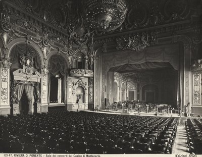 Concert Hall, Montecarlo Casino, Monaco by Giacomo Brogi