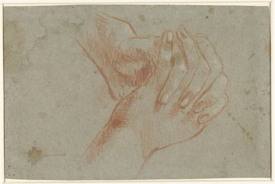Two Folded Hands by Giacomo Cavedone (attributed to)