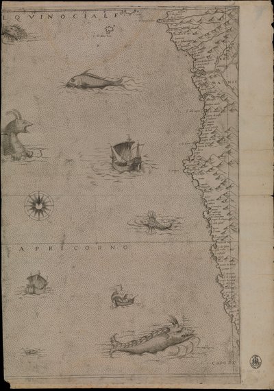 Map of Africa by Giacomo Gastaldi