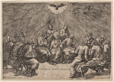 Pentecost by Gian Jacopo Caraglio, after Raphael
