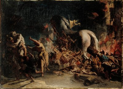 The Siege of Troy, ca 1760 by Giovanni Domenico Tiepolo