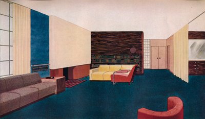 Design for a Living Room by Gilbert Rohde