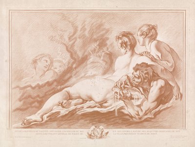 Allegorical Figures in the Sea by Gilles Demarteau