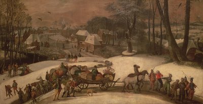 A Military Expedition in Winter, c.1590 by Gillis Mostaert