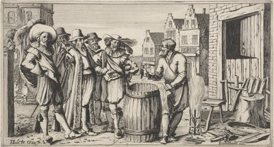 Cooper in Front of His Workshop by Gillis van Scheyndel (I)