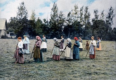 Haymaking Around Moscow, Russia, c. 1890 by Gillot