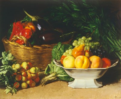 Still life with peppers by Gioacchino Toma