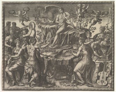 Apollo and the Muses by Giorgio Ghisi