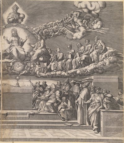 The Discussion about the Holy Sacrament by Giorgio Ghisi