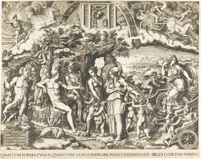 The Judgment of Paris by Giorgio Ghisi