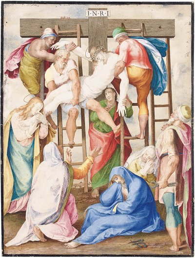 The Deposition by Giorgio Giulio Clovio