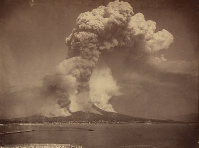 Mount Vesuvius, active, 1872 by Giorgio Sommer