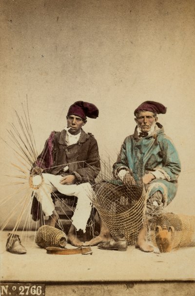 Straw-weavers, Naples by Giorgio Sommer