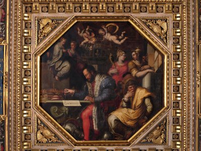Cosimo Studies the Taking of Siena by Giorgio Vasari