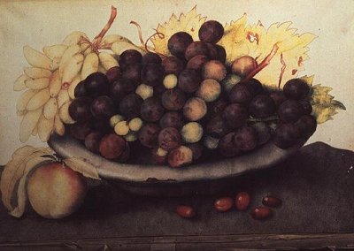 Grapes with a Peach by Giovanna Garzoni