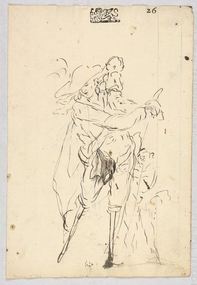 Sketches of Peg-Legged Men by Giovanni Antonio Pellegrini