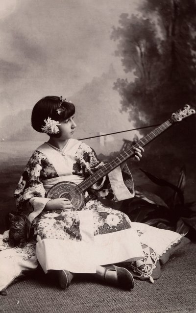 Little Girl in Japanese Costume by Phillipe de Marlier