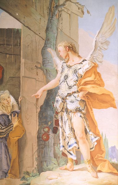 Sarah and the Angel by Giovanni Battista (1696 1770) Tiepolo