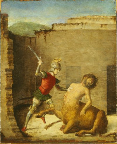 Theseus Slaying Minotaur, 1505 by Giovanni Battista Cima da Conegliano
