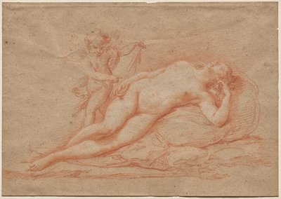 Reclining Nude with Cupid by Giovanni Battista Cipriani