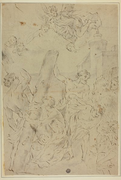 Saint Andrew Adoring the Cross by Giovanni Battista Gaulli