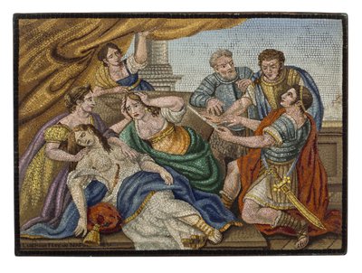 A fine Italian micromosaic plaque by Giovanni Battista Luchini