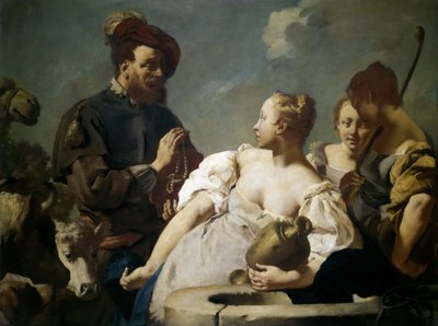 Rebecca at the Well by Giovanni Battista Piazzetta