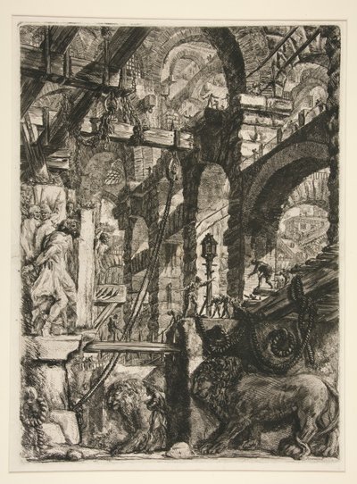 Carceri, V: The Lion Bas-Reliefs by Giovanni Battista Piranesi