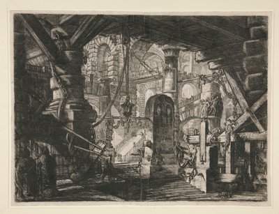 Carceri, XVI: The Pier with Chains by Giovanni Battista Piranesi
