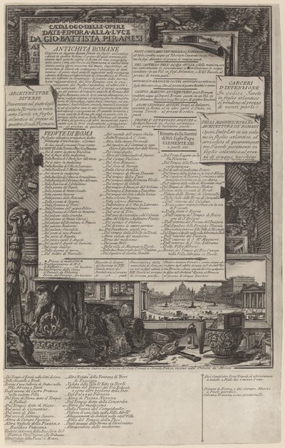 Catalog of Works by Giovanni Battista Piranesi