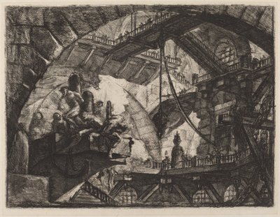 Prisoners on a Projecting Platform by Giovanni Battista Piranesi
