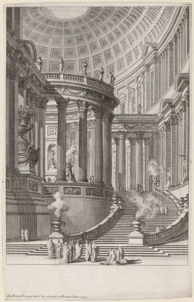 Ancient Temple by Giovanni Battista Piranesi