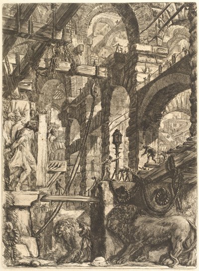 The Lion Bas-Reliefs by Giovanni Battista Piranesi