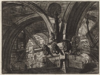 The Pier with a Lamp by Giovanni Battista Piranesi