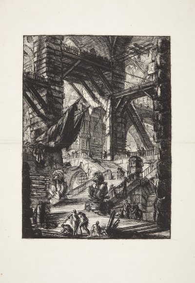 The Staircase with Trophies by Giovanni Battista Piranesi