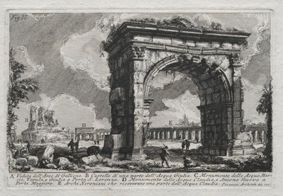 View of the Arch of Gallienus by Giovanni Battista Piranesi